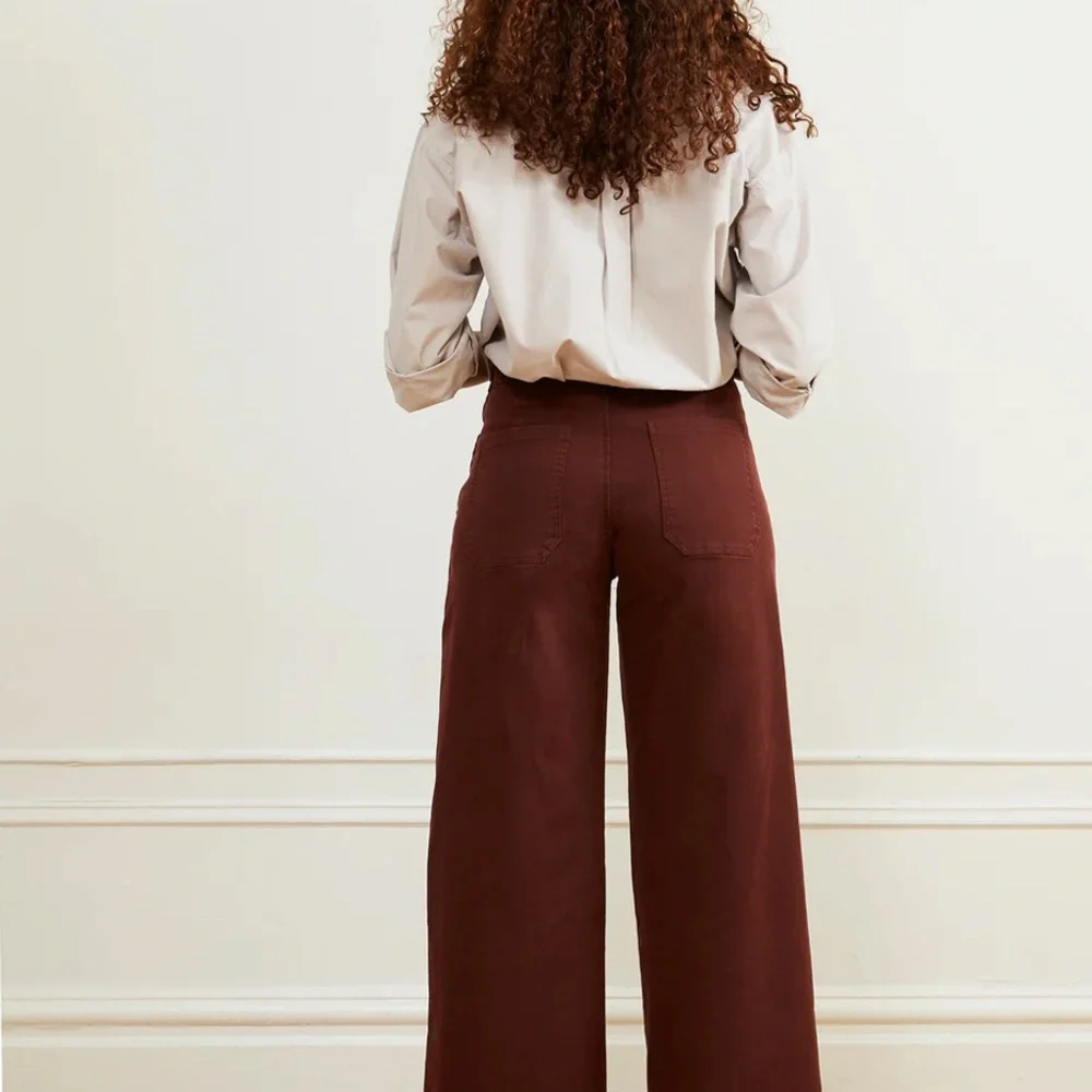 Loup Wide Leg Sabrina Pants in Coffee - Picture 2 of 8